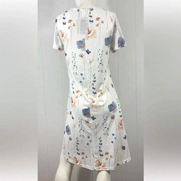 NWT Exclusive Short Sleeve Floral Dress Collared Size Small - Picture 4 of 5